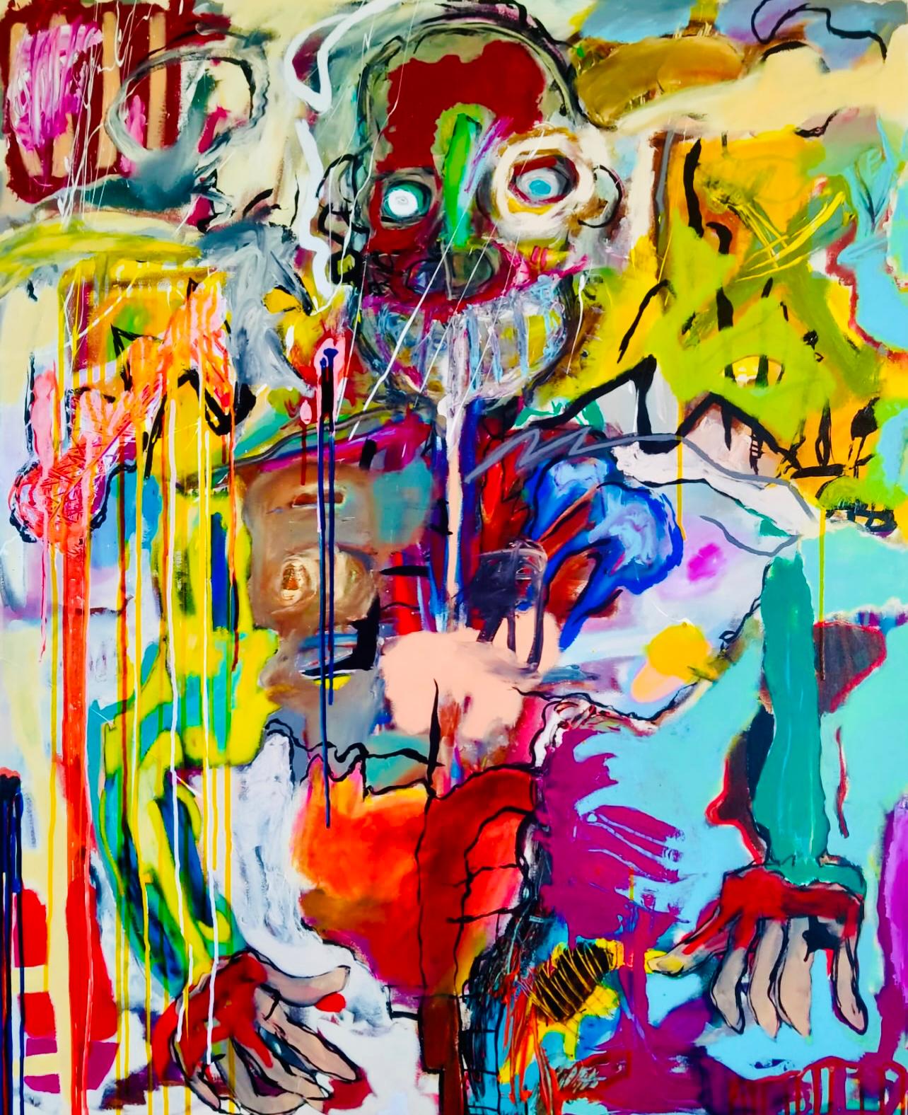 La sonrisa (2023) – Acrílico sobre lienzo, 100×81 cm